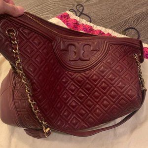 Tory Burch Fleming Quilted Leather Tote Bag